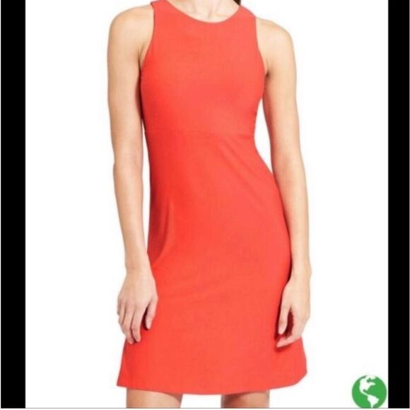 Athleta Dresses & Skirts - Athleta Santorini Thera Casual Beach Vacation Dress Orange Sleeveless Size S